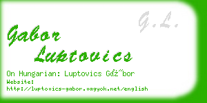 gabor luptovics business card